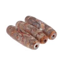 Natural Tibetan Agate Dzi Beads Column brown 1/Bag Sold By Bag