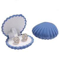 Velveteen Ring Box, Velvet box, Shell, for kvinde, flere farver til valg, 60x30mm, Solgt af PC