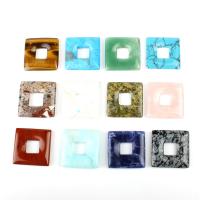 Gemstone Hängen Smycken, Agat, Square, fler färger för val, 27x5mm, 5PC/Bag, Säljs av Bag