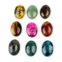 Gemstone Cabochons, Agat, ellips, fler färger för val, 25x18mm, 5PC/Bag, Säljs av Bag