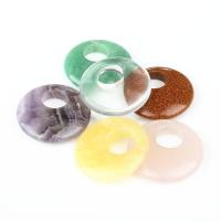 Gemstone Cabochons, Agate, Runde, flere farver til valg, 28x28x7mm, 5pc'er/Bag, Solgt af Bag