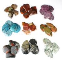 Gemstone Hängen Smycken, Agat, fler färger för val, 30~55mm, 5PC/Bag, Säljs av Bag