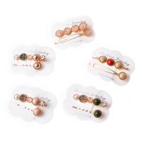 Barrette, perle de plastique, styles différents pour le choix & pour femme & avec strass, plus de couleurs à choisir, 60x15mm, Trou:Environ 1.5mm, 10PC/lot, Vendu par lot