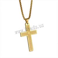 Titanium Steel Pendants Cross plated Unisex Sold By Lot