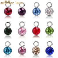 Pendentif strass, avec acier inoxydable, plus de couleurs à choisir, 6*6mm, 100PC/sac, Vendu par sac