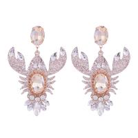 Hars Earring, Kreeft, voor vrouw, Champagne, 80mm, Verkocht door pair