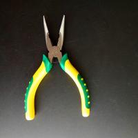 Aço de carbono Plier do nariz da agulha, with Borracha termoplástica, Sustentável, amarelo, 150mm, 5PCs/Lot, vendido por Lot