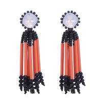 Fashion Fringe Oorbellen, Kristal, Onregelmatige, voor vrouw, meer kleuren voor de keuze, 83mm, Verkocht door pair