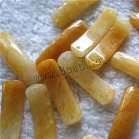 Pendentifs en jade, jaune de jade, poli, DIY, 35x10mm, 10PC/sac, Vendu par sac