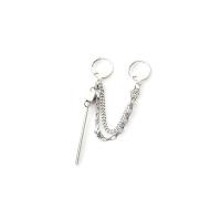 Stainless Steel Drop Earring plated fashion jewelry & for woman 60mm Sold By Pair