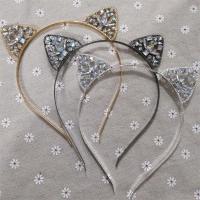 Zinc Alloy Hair Band plated fashion jewelry & with rhinestone nickel lead & cadmium free 16.0 cmx 14.5 cm x 0.7 cm Sold By PC