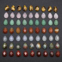 Gemstone Cabochons, Ædelsten, Teardrop, poleret, du kan DIY & forskellige materialer til valg & facetteret, flere farver til valg, 13x18mm, Solgt af PC