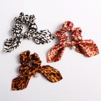 Bunny Ears Hair Scrunchies Rubber Band with Cloth & Plastic Pearl for woman Sold By PC