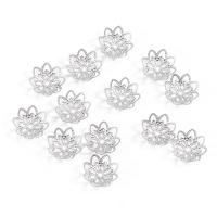 Inoxydable acier Perle Casquette, acier inoxydable, fleur, Placage, DIY & creux, 10mm, 200PC/sac, Vendu par sac