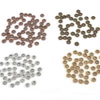 lega in zinco perline separate, placcato, DIY, nessuno, assenza di nichel,piombo&cadmio, 6x2mm, Foro:Appross. 2mm, 50PC/borsa, Venduto da borsa