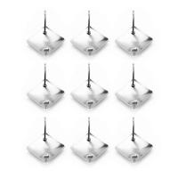 Edelstahl Ohrring Stecker, Quadrat, plattiert, DIY, 10mm, 30PCs/Tasche, verkauft von Tasche