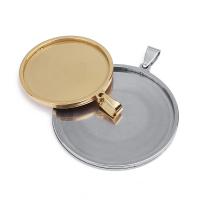 Stainless Steel cabochon Setting, Nehrđajući čelik, Krug, pozlaćen, možete DIY & različite veličine za izbor, više boja za izbor, 5računala/Torba, Prodano By Torba