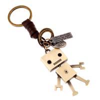 Key Chain, kunstigt læder, med Zinc Alloy, mode smykker, flere farver til valg, 6CMx2.5CM, Solgt af PC