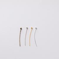 Brass headpin, Ορείχαλκος, Ραβδί, επιχρυσωμένο, DIY & διαφορετικό μέγεθος για την επιλογή, περισσότερα χρώματα για την επιλογή, νικέλιο, μόλυβδο και κάδμιο ελεύθεροι, 200PCs/τσάντα, Sold Με τσάντα