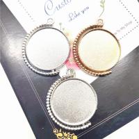 Zink legering hanger Cabochon instelling, Zinc Alloy, plated, DIY, meer kleuren voor de keuze, nikkel, lood en cadmium vrij, 30x36mm, Binnendiameter:Ca 25mm, Verkocht door PC