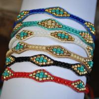 gewaxt koord Armband, met Seedbead, handgemaakt, gevlochten armband, meer kleuren voor de keuze, Verkocht door Strand