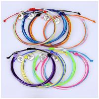 Friendship Bracelet Wax Cord with Zinc Alloy fashion jewelry Sold By PC