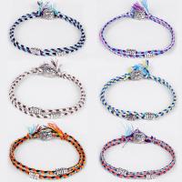 Chaîne tissée Bracelets, Fil de coton, bijoux de mode & pour femme, plus de couleurs à choisir, Vendu par PC