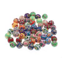 Polimero-Clay-Beads, argilla polimero, Cerchio, fatto a mano, multi-colore, assenza di nichel,piombo&cadmio, 12x12mm, 1000PC/borsa, Venduto da borsa