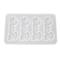 DIY Epoxi Mold Set, Silikon, Alfabetsbokstav, plated, Hållbar, 140x86x5mm, Säljs av PC