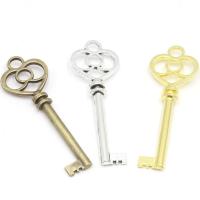 Zinklegering Key Hangers, Zinc Alloy, Sleutel, plated, DIY, meer kleuren voor de keuze, nikkel, lood en cadmium vrij, 61x20x5mm, Verkocht door PC