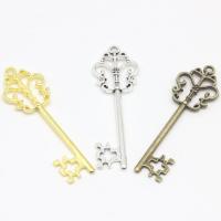 Zinklegering Key Hangers, Zinc Alloy, Sleutel, plated, DIY, meer kleuren voor de keuze, nikkel, lood en cadmium vrij, 58x18x3mm, Verkocht door PC