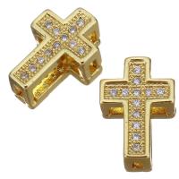 Kubni cirkonij Micro Pave Brass Privjesak, Mesing, pozlaćen, modni nakit & možete DIY & s kubni cirkonij, nikal, olovo i kadmij besplatno, 8x12x5.50mm, Rupa:Približno 1x2.5mm, 10računala/Lot, Prodano By Lot