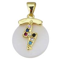 Cubic Zirconia Micro Pave Brass Pendant plated fashion jewelry & DIY & with cubic zirconia nickel lead & cadmium free Approx Sold By Lot