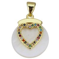 Cubic Zirconia Micro Pave Brass Pendant plated fashion jewelry & DIY & with cubic zirconia nickel lead & cadmium free Approx Sold By Lot