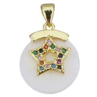 Cubic Zirconia Micro Pave Brass Pendant plated fashion jewelry & DIY & with cubic zirconia nickel lead & cadmium free Approx Sold By Lot