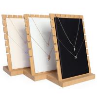 Läder Halsband Display, Trä, med Mocka & PU, Hållbar, fler färger för val, 175x100x252mm, Säljs av PC