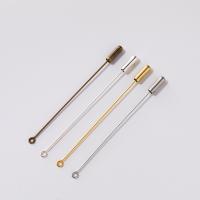 Brass Eyepin plated DIY nickel lead & cadmium free Sold By Bag