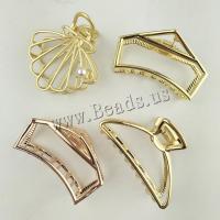 Haar Claw Clips, Zinc Alloy, met Plastic, plated, verschillende stijlen voor de keuze & hol, meer kleuren voor de keuze, 70mm, 10pC's/Lot, Verkocht door Lot