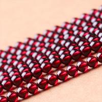 Prirodni Garnet perle, Prirodni kamen, s Granat, Krug, uglađen, različite veličine za izbor, više boja za izbor, 3mm, Dužina 15 inčni, Prodano By Lot