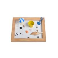 borovice Zen Sandbox Ornament, Náměstí, polovina ruční, pro domácnosti a kanceláře, 250x200x20mm, Prodáno By PC