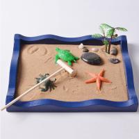 tri sloja + ploča Zen Sandbox ukras, Trg, pola ručno, za dom i ured, više boja za izbor, 215x170x18mm, Prodano By PC