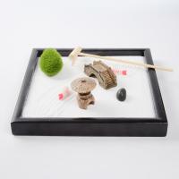 Middle Density Fibreboard Zen Sandbox Ornament Square half handmade for home and office black Sold By PC