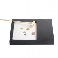 Middle Density Fibreboard Zen Sandbox Ornament Square half handmade for home and office black Sold By PC