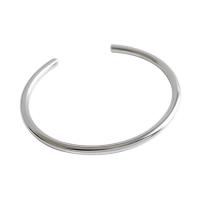 Argent sterling 925 bracelet manchette, Placage, Style coréen & réglable & pour femme, plus de couleurs à choisir, 3.60mm, Diamètre intérieur:Environ 58mm, Vendu par PC