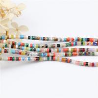 Beads Gemstone misti, pietra preziosa, Cerchio piatto, lucido, DIY, colori misti, 2x4mm, Lunghezza Appross. 15.4 pollice, 2Strandstrefolo/borsa, Appross. 98PC/filo, Venduto da borsa