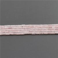 Granos de cuarzo rosa natural, cuarzo rosado, Columna, pulido, Bricolaje, Rosado, 2x4mm, longitud aproximado 15.4 Inch, 2Strandsfilamento/Bolsa, aproximado 98PCs/Sarta, Vendido por Bolsa