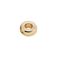 Messing Spacer Kralen, Donut, gold plated, DIY, metallic kleur plated, nikkel, lood en cadmium vrij, 5x3mm, Gat:Ca 2mm, 100pC's/Lot, Verkocht door Lot