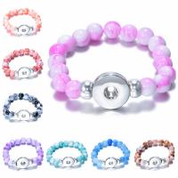 Chunk pulsera Button, resina, con aleación de zinc, chapado, Joyería & diferentes estilos para la opción & para mujer, más colores para la opción, 18mm, Vendido por UD