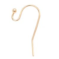 Brass Hook Earwire, Mesing, Cvijet, hardwearing (tvrda odjeća), više boja za izbor, nikal, olovo i kadmij besplatno, 12x1x22mm, 50računala/Torba, Prodano By Torba