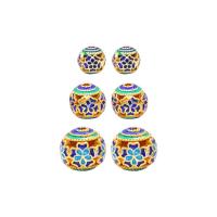 Cloisonne gyöngyök, Zománcmunka, Kerek, Mini & Mosható & cuki & különböző méretű a választás, több színt a választás, 20PC-k/Bag, Által értékesített Bag